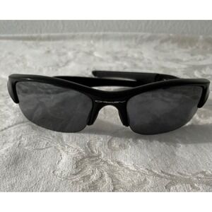 Oakley Flak Jacket Sunglasses Black Rectangular Half Rim Sport Eyeglasses 03-881